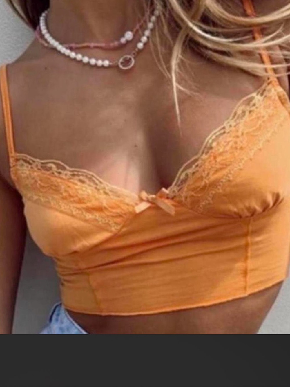 Princess Polly-Cropped Lace Tank Top